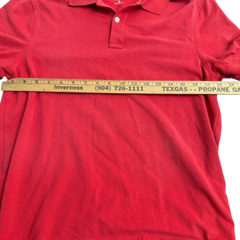 J. Crew Mens Red Flex Pique Polo Shirt Untucked Size M‎ Short Sleeve
